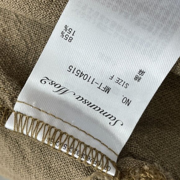 Samansa Mos2 Womens OS Button Up Long Dress Cotton Linen Minimalist Lagenlook - Picture 5 of 9